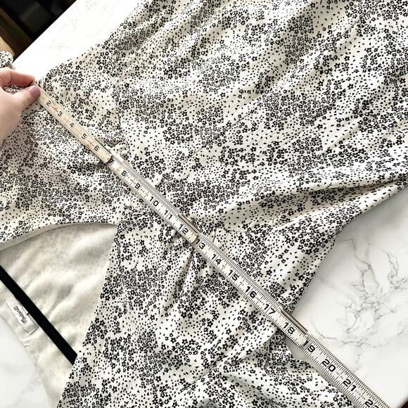 Madewell Puff-Sleeve V-Neck Maxi Dress in Harper Floral Ivory Women's Size 10 - Picture 13 of 15